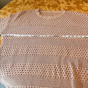 Elegant Pink Crochet Sweater